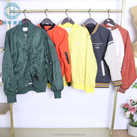 Jaket Baseball Bekas Berkualitas Tinggi Bahan Polyester/Katun, Model Campuran Pria & Wanita, Grosir Bale untuk Dijual Kembali, MOQ 100kg