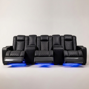 Home Designed Villa Movie Seats Furniture Genuine <b>Leather</b> Stitch <b>Recliner</b> <b>Chair</b> - Product Image 2