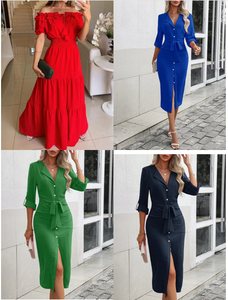 <span class=keywords><strong>Robe</strong></span> trapèze taille haute en mousseline de soie éco-responsable, style européen tendance 2026, effet amincissant, vente en gros - Product Image 1