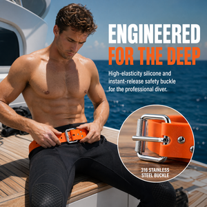 Wholesale Silicone <strong>Diving</strong> <strong>Weight</strong> <strong>Belt</strong> <strong>With</strong> Quick Release Buckle - Perfect for Scuba, Snorkeling &amp; Spearfishing - Product Image 6