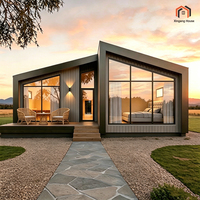 Maison préfabriquée en acier facile à assembler, maison modulaire de luxe à 2 ou 3 chambres, maisons triangulaires miniatures préfabriquées