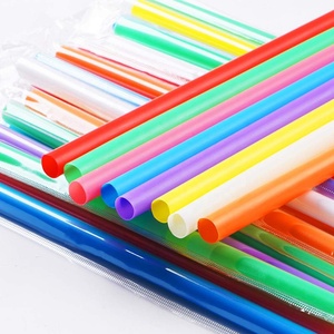 Colorful Plastic Drinking Straws Food Grade Disposable PP Straw For Milkshake And Iced Beverage