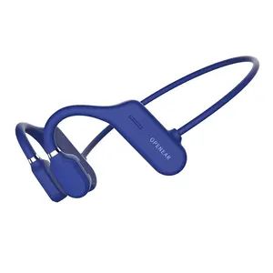 Fones de ouvido esportivos bluetooth, headset estéreo sem fio bt, fones de ouvido abertos com pescoço e microfone para telefones celulares