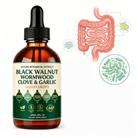 Gouttes liquides de noix noires et d'ail en gros sous marque privée 60ml - Soutien intestinal et immunitaire
