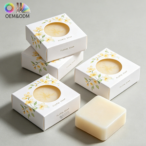 Boîte à savon en carton blanc de haute qualité, OEM personnalisée, écologique, en matériaux recyclés, avec estampage à chaud doré - Product Image 4