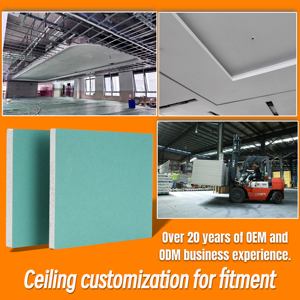 Hochwertige Feuchtigkeitsbeständige Gipskartonplatte 12mm 2440x1220mm Langlebige Schimmelresistente Wandplatte für Bad und Küche - Product Image 4