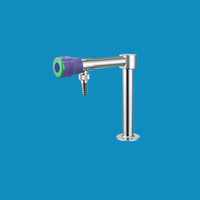 Robinet d'eau industriel simple avec tête en céramique, valve à col de cygne pivotante à 360° pour hôpital et école