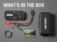 Démarreur de batterie de voiture portable 12V 2200A avec lumière LED, chargeur booster de batterie 8000mAh pour voitures et motos, OEM ODM disponible