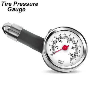 고정밀 타이어 타이어 압력 게이지 (0-100 Psi) 차량용 포인터형 기계식 타이어 게이지