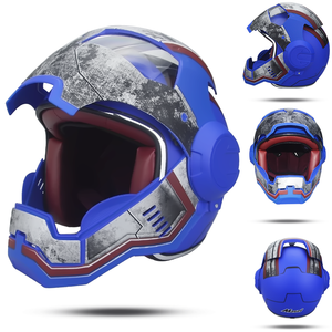 <span class=keywords><strong>Masei</strong></span> 601 demir vatansever Helmetss motosİklet Capacete, lente dupla, viseira İç, kişiselleştirilmiş kask mavi cascos para moto - Product Image 2