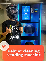 Distributeur automatique de produits d'entretien pour casques de moto, paiement sans numéraire par QR code et carte, 24h/24 et 7j/7, sans surveillance, pour les magasins de vélos
