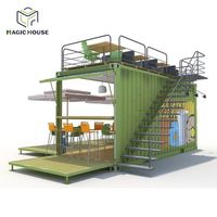 Casa prefabbricata espandibile pieghevole pieghevole completa portatile del contenitore del caffè del caffè del Bar con le attrezzature