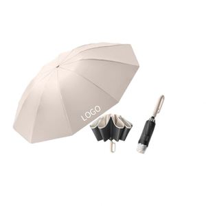 Parapluie pliant automatique personnalisé imprimé anti-UV avec boucle de fixation, idéal comme cadeau d'extérieur - Product Image 6