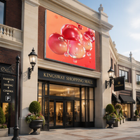 Écran publicitaire LED fixe personnalisé pour magasin de détail P4, boîtier en aluminium IP65, grand écran commercial facile à installer