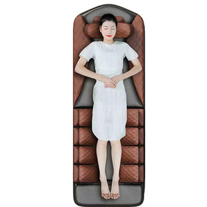 Electric Massage Mattress Dark Brown Full Body Airbag With Heating For Back <b>Neck</b> Waist Legs - Product Image 2