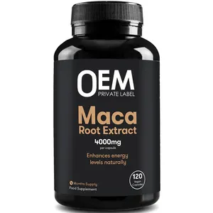 Black Maca Root Extract Powder Natural Men Energy Booster Power Pills Extract Herbal Supplement Maca Strong Buttock Capsules OEM