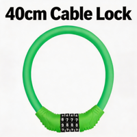 Antivol en alliage d'aluminium ABS, cadenas à câble avec mot de passe à 4 chiffres, étanche, portable, multi-usages, pour vélo