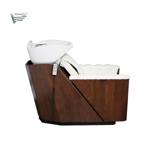 Silla eléctrica moderna de madera para salón de champú con cama facial, diseño rectangular para uso en hoteles - Product Image 6
