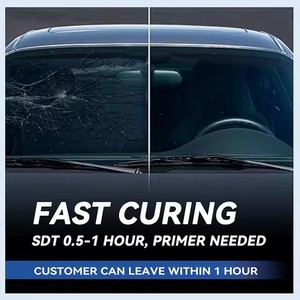 Pu cộng với trình điều khiển 300ml 310ml 600ml kính chắn gió màu đen kính ô tô Polyurethane <span class=keywords><strong>Sealant</strong></span> dính ô tô kính chắn gió OEM ODM xúc xích - Product Image 3