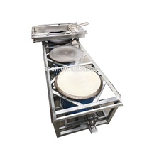 Machine manuelle à fabriquer des chapatis Machine automatique à cuire des crêpes Machine à presser la pâte Tortilla Chauffage au gaz