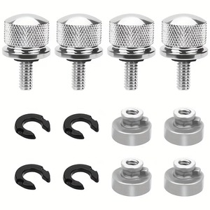 Kit Penutup Tombol Mur Baut Sekrup <span class=keywords><strong>Fender</strong></span> Belakang Berbahan <span class=keywords><strong>Alloy</strong></span> dengan Ulir 1/4"-20 untuk Harley Sportster Fatboy Dyna Softail Chopper - Product Image 6