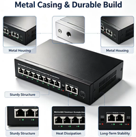 8-Port PoE-Switch für IP-Kameras, CCTV-Überwachung, WLAN-Access Points, VoIP-Telefone und Stromversorgung