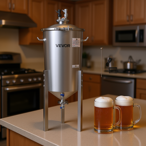 Fermentador Cónico de Acero Inoxidable Vevor de 8 Galones, Equipo para Elaboración de Cerveza con Presión de 15 Psi - Product Image 2