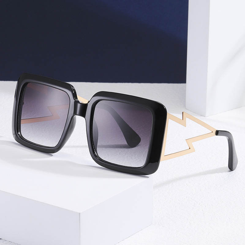 Square Oversized Sunglasses UV400 Protection Metal Hinges Unisex Amazon.com: FEISEDY Oversized Sunglasses Mens Womens Flat  main image 2