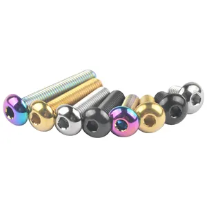 Tornillo de titanio M3 / M4 / M5 x 6 8 10 12 15 18 20 25 30mm con llave Allen para tornillos de fijación de portabidones de bicicleta - Product Image 6