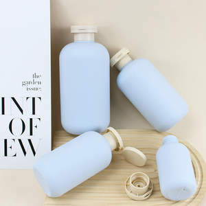 ขวดบีบแชมพูพลาสติก HDPE แบบแบน เนื้อแมท สัมผัสนุ่ม พร้อมฝาพลิก ขวดโลชั่นและขวดสบู่เหลวแบบฝาเกลียว - Product Image 3