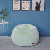 Sac de haricot rond en fourrure de lapin