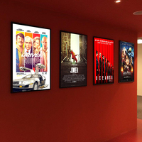 Boîte à lumière LED ultra-mince personnalisée par le fabricant, murale, éclairée, pour affichage de posters, menu, cadre pour restaurant, commerce de détail