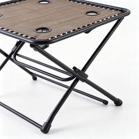 Table pliante légère et durable de haute qualité, respirante, en maille, avec porte-gobelets pour l'extérieur