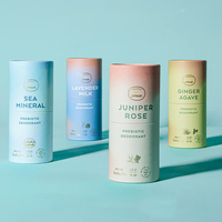 Crème déodorante solide en papier biodégradable contenant l'emballage cosmétique tubes déodorants ronds en carton kraft