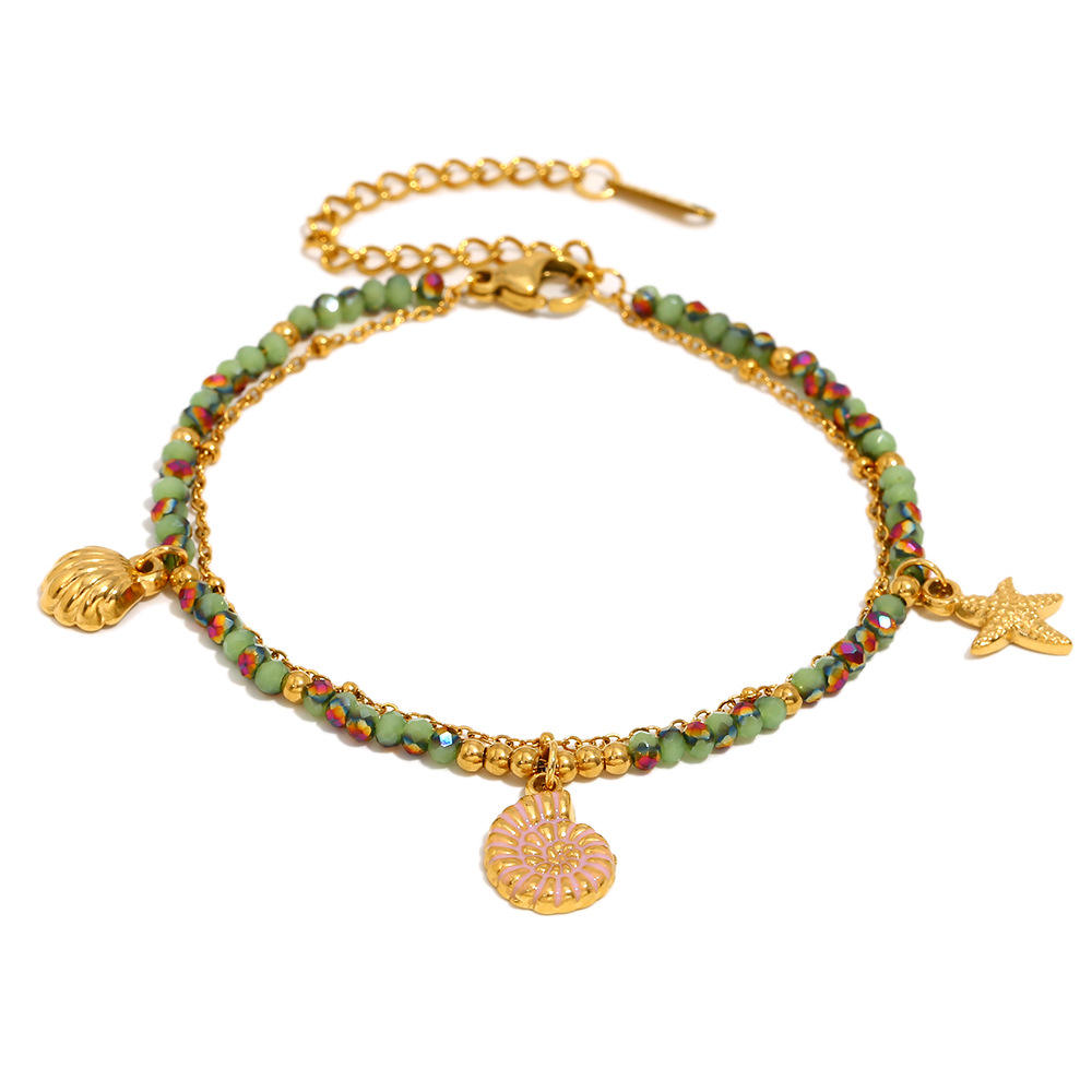 Marine Life Double Chain Bracelet - Gold