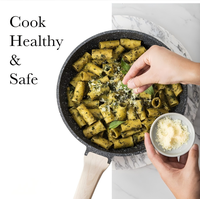 Ensemble de casseroles et poêles antiadhésives, batterie de cuisine, ensemble de cuisine à induction 10 pièces, revêtement en granit, nettoyage facile, poignée froide au toucher