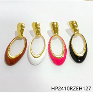 Eleganti orecchini di fascino etnico con diamanti e Moissanite in ottone placcato oro e lega Design alla moda per ogni giorno e feste - Product Image 1