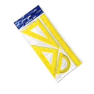 Juego de Papelería en Bolsa de Polietileno con Logotipo Personalizado, Juego de Reglas de Matemáticas de 30 cm, 4 Piezas, Regla de Plástico Transparente, Útiles Escolares para Niños - Product Image 2