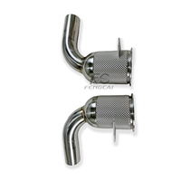 Colector de escape de alto flujo con aislamiento de 200 celdas para Porsche 911 992 3.0T 2020+ SS304, mejora sin interrupciones de luz del motor