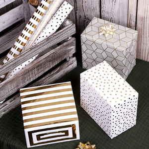 Bán Buôn Tùy Chỉnh Mô Giấy Bao Bì Quà Tặng Hoa Giấy Gói Cuộn Tùy Chỉnh In Giáng Sinh Vàng Giấy Gói - Product Image 6