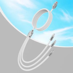 USB Type-C 1.2M 4FT 3in1 Silicone Souple TPE Câble PD Charge Rapide Cuivre Pur Micro USBL Charge Métallique Imprimante Ordinateur - Product Image 4