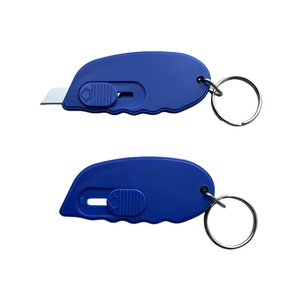 Promocional logotipo personalizado retráctil Mini cortador de sobres de plástico llavero abrecartas - Product Image 4