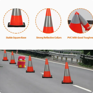 Sécurité Pvc 18in Green Traffic Warning Products Orange 36 Inch 900Mm Desktop Pe Traffic Cone - Product Image 6
