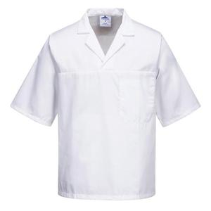 PORTWEST - 2209WHRXS Camisa panaderos manga corta blanca-EAN 5036108121960 CHEFS AND FOOD INDUSTRY WORKWEAR - Product Image 1