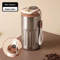Thermos en acier inoxydable à affichage de la température de haute valeur, couleur dégradée, tasse à café, mesure numérique, maintien de la chaleur de 6 à 12 heures