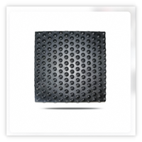 Tapis de sol en caoutchouc antidérapant imperméable à motif de boutons ronds, feuille de caoutchouc de sécurité industrielle robuste avec support en tissu