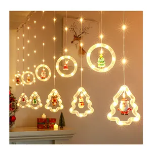 Christmas decorative LED string lights curtain lights Christmas tree hanging ambient icicle lights