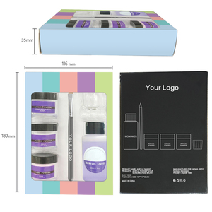 Kit d'ongles acryliques Cloverfei ensemble complet professionnel Kit de poudre à tremper Kit d'ongles acryliques - Product Image 4