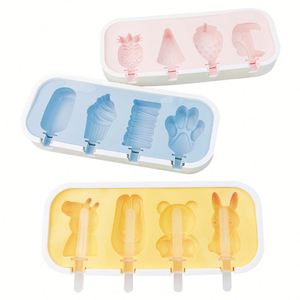 Moule à glace en silicone de qualité alimentaire, design de dessin animé pour enfants, pour la fabrication maison de bâtonnets de glace et de bâtonnets de fromage glacé - Product Image 6