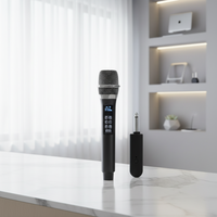 Système de microphone karaoké sans fil professionnel dynamique en métal, portatif, portée de 20 mètres, suppression du bruit, design portable, 130 dB